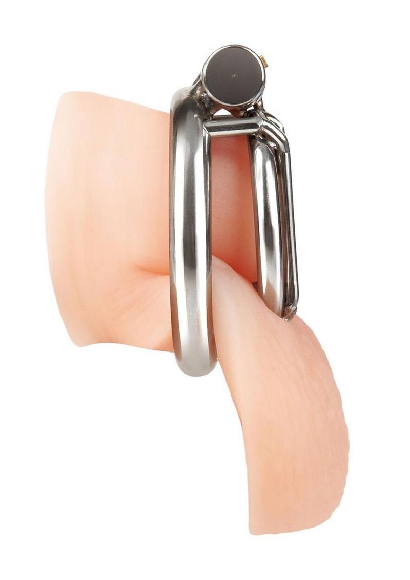 Blueline Stainless Steel Inverted Micro Jail Time Chastity Cage