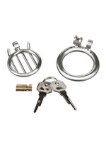 Blueline Stainless Steel Inverted Micro Jail Time Chastity Cage