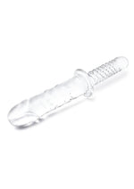 Glas Girthy Glass Cock Double Ended with Handle