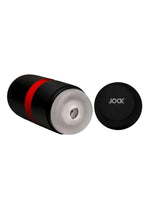 Jock Tightening and Vibrating Rechargeable Masturbator - Black/White