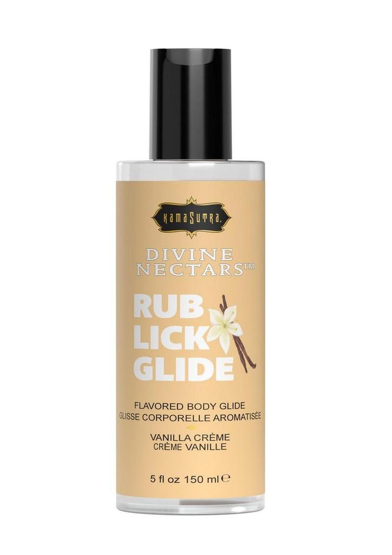 Kama Sutra Divine Nectars Water Based Flavored Body Glide 5oz - Vanilla Crème