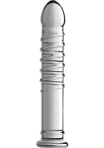 Master Series Behemoth Ribbed XL Dildo 12.25in - Glass - Clear - XLarge
