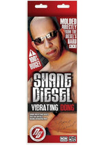 Shane Diesel Realistic Vibrating Dildo with Balls and Remote Control - Chocolate - 10in
