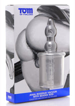 Tom Of Finland Anal Rosebud Vacuum W/Beaded Rod - Clear