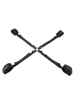 Velvet Noir Adjustable Hog Tie and Cuff - Black - Set