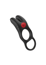 Red Dot Silicone Rechargeable Vibrating Cock Ring V1 with Remote Control