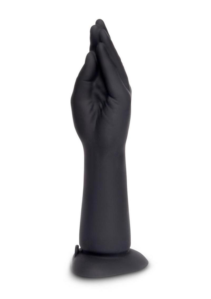 B-Vibe Vibrating Silicone Fisting Dildo - Chocolate