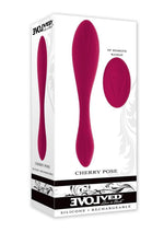 Cherry Pose Rechargeable Silicone Posable Vibrator with Remote - Red