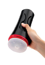 Envy Toys Squeezable Clear Clutch Vibrating Discreet Textured Stroker