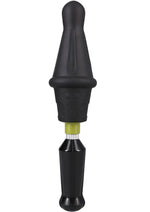 Fort Troff Robo Rammer Rotating Beaded Rechargeable Silicone Anal Probe with Remote - Black
