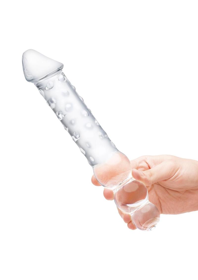 glasdildo im arsch Glas Double Ended Glas Dildo with Anal Beads– Bookends