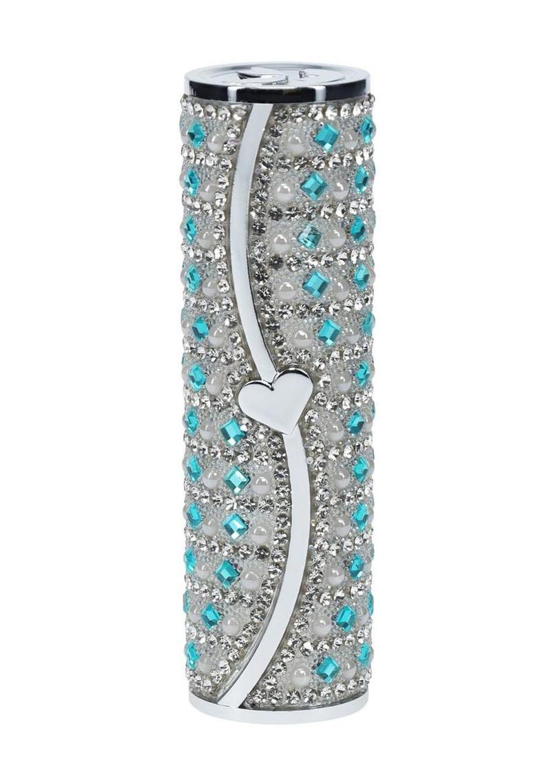 Loveline Tiffany Lipstick Rechargeable Silicone Vibrator with Interchangeable Heads