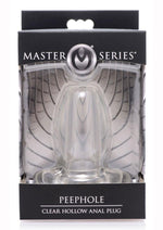 Master Series Peephole Clear Hollow Anal Plug - Clear - Small