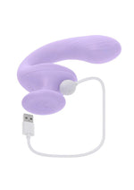 Playboy Rev Me Up Rechargeable Silicone Dual Vibrator with Clitoral Stimulator