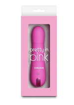 Pretty In Pink Crush Rechargeable Silicone Compact Thrusting Vibrator - Pink