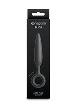 Renegade Slide Silicone Tapered Anal Plug - Black
