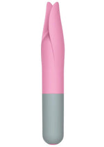 Rock Candy Cherry Flicker Rechargeable Silicone Tickler - Gray/Pink