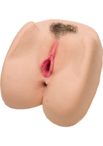 Sasha Grey Ultraskyn Deep Penetration Vibrating Masturbator with Bullet - Pussy and Butt - Flesh/Vanilla