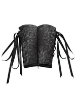 Sincerely Lace Corset Arm Cuffs - Black