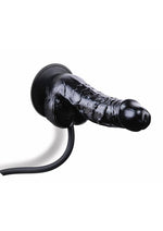 Size Up Ripple Inflatable Silicone Dildo with Balls