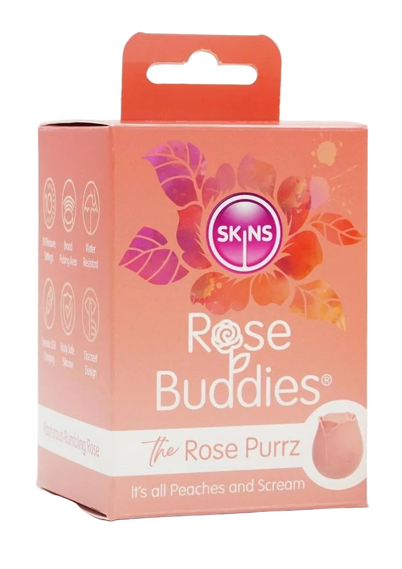 Skins Rose Buddies Rose Purrz Rechargeable Silicone Clitoral Vibrator - Beige