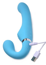 Strap U Mighty Rider 10x Silicone Rechargeable Strapless Strap-On